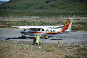 OY-LKI at Kangerlussuaq-Sdr. Strømfjord