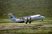 OY-CRG at Vagar, Faroe Islands(EKVG)