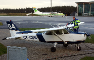 OY-CSB at Aalborg (EKYT)