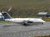 OY-FJE at Vagar, Faroe Islands (EKVG)